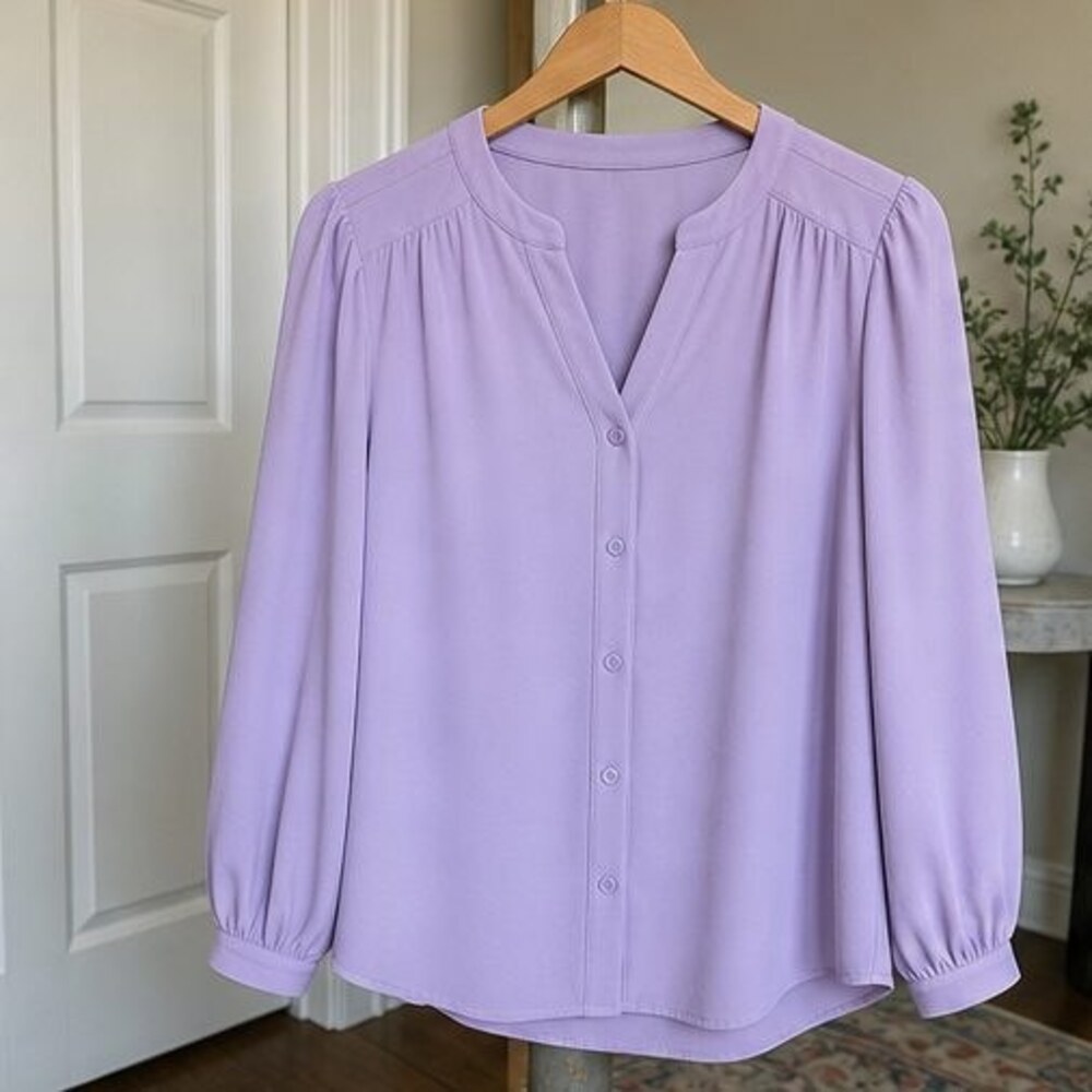 Lilac Ruffle Blouse